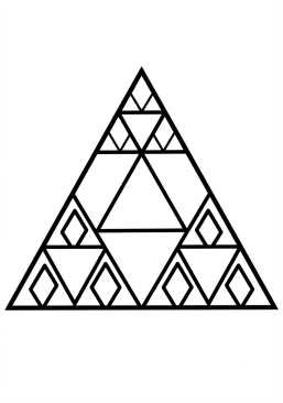 Coloriage Triangles fractals