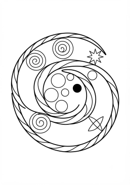 Coloriage Tourbillon galactique