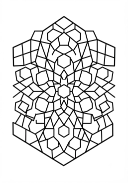Coloriage Dentelle géométrique