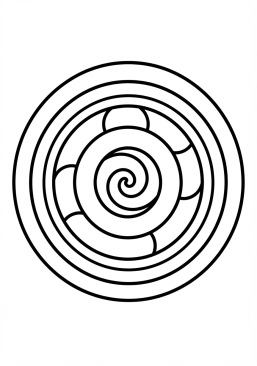 Coloriage Spirales hypnotiques