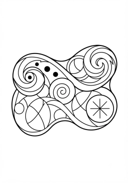 Coloriage Vagues quantiques