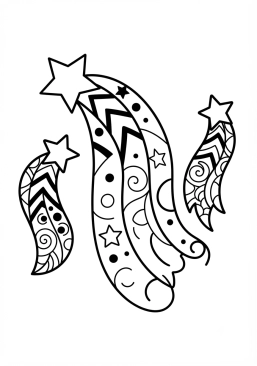 Coloriage Étoiles filantes