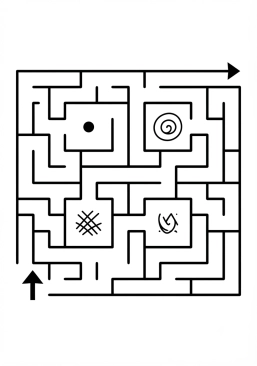 Coloriage Labyrinthe carré