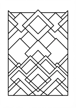 Coloriage Lignes brisées zigzag