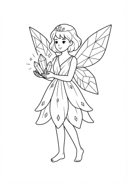 Coloriage Fée des cristaux étincelants