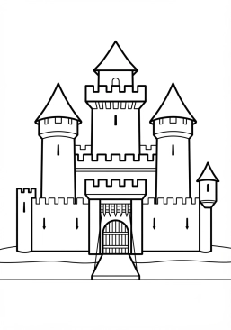 Coloriage Château fort fortifié
