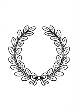 Coloriage Couronne de lauriers de victoire