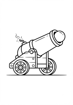 Coloriage Canon prêt à tirer