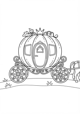 Coloriage Carrosse royal citrouille