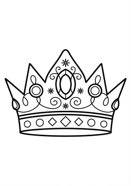 Coloriage Couronne de princesse étincelante
