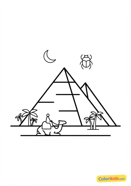 Coloriage à imprimer : grand Pyramide de Gizeh