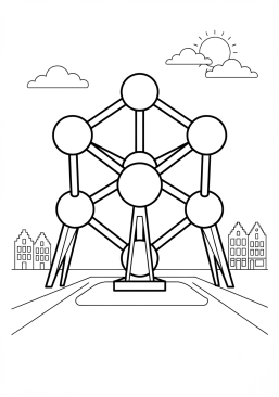 Coloriage Atomium de Bruxelles