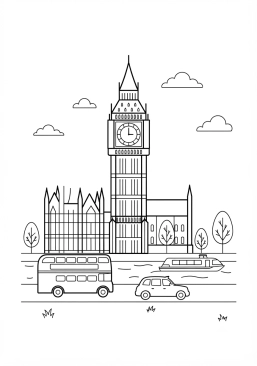 Coloriage Big Ben à Londres