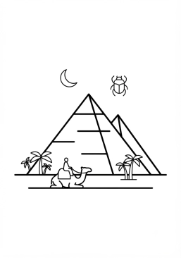 Coloriage Grand Pyramide de Gizeh
