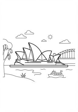 Coloriage Opéra de Sydney