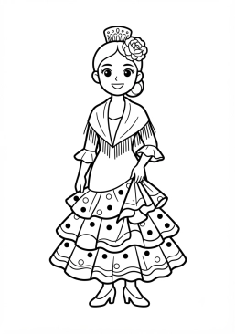 Coloriage Costume traditionnel andalou