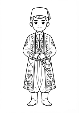 Coloriage Costume traditionnel turc ottoman
