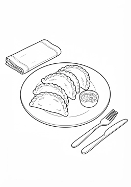 Malvorlage Knusprige argentinische Empanadas ansehen