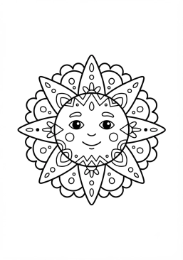 Ver el dibujo para colorear Sol de barro mexicano de cerámica
