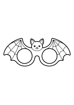 Malvorlage Fledermausförmige Kostümbrille