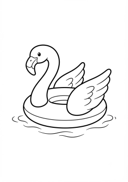 Voir le coloriage Bouée flamant rose géant
