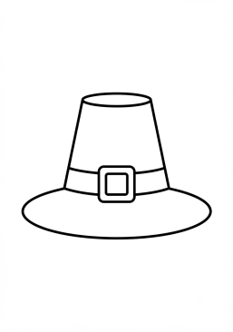 Dibujo para colorear Sombrero de peregrino clásico