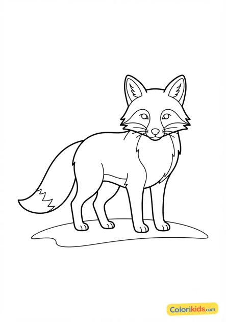 Ausmalbild zum Ausdrucken: rotfuchs