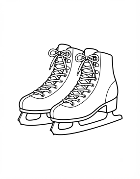 Desenho para colorir Patins de gelo no chão