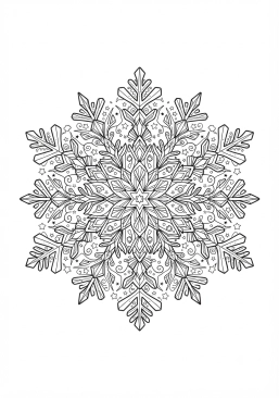 Desenho para colorir Padrão de flocos de neve complexos