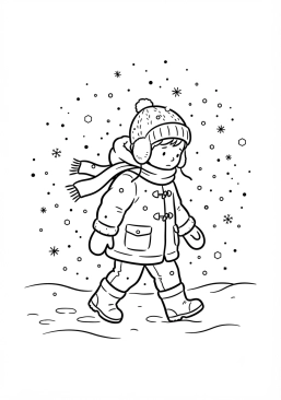 Desenho para colorir Tempestade de neve leve