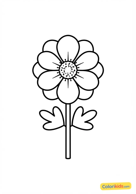 Coloriage à imprimer : anémone délicate
