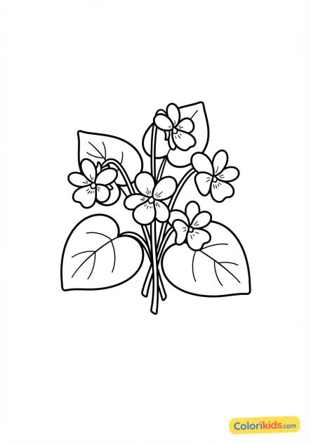 Coloriage à imprimer : violette miniature