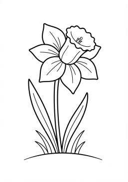 Coloriage Jonquille annonciatrice du printemps