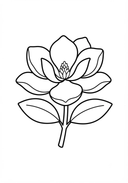 Coloriage Fleur de magnolia