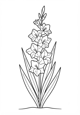 Coloriage Glaïeul élancé