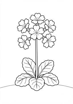 Coloriage Primevère printanière