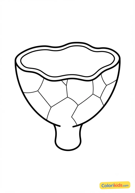 Coloriage à imprimer : pezize en forme de coupe