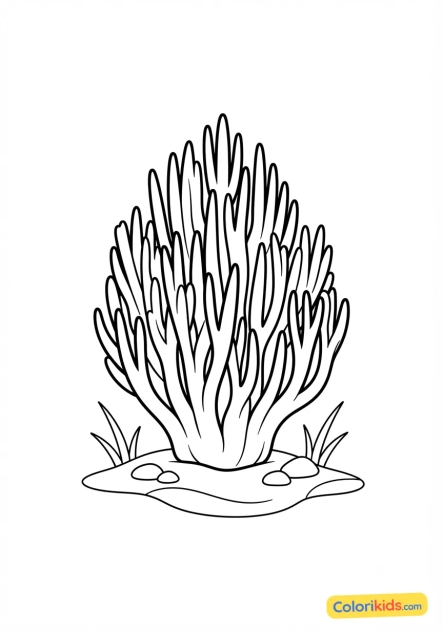 Coloriage à imprimer : helvelle crépue