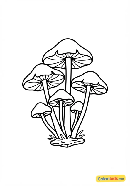 Coloriage à imprimer : marasme des Oréades