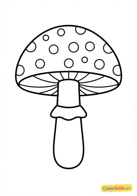 Coloriage à imprimer : amanite tue-mouches iconique