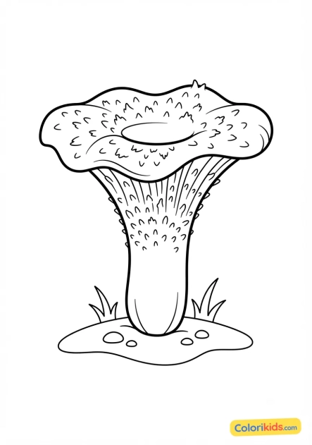Coloriage à imprimer : pleurote du panicaut