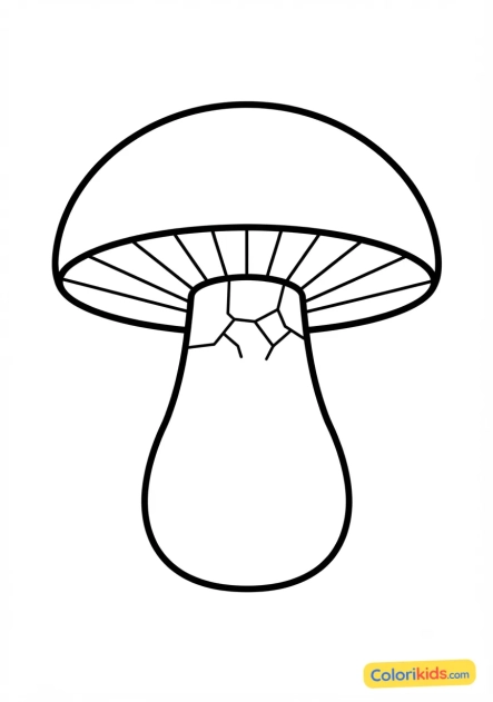 Coloriage à imprimer : cèpe de Bordeaux massif