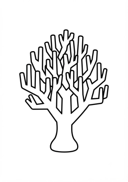 Coloriage Clavaire coralloïde ramifiée