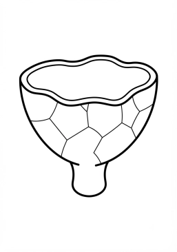 Coloriage Pezize en forme de coupe