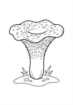 Coloriage Pleurote du panicaut