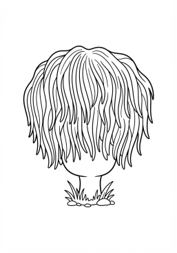 Coloriage Hydne hérisson avec ses filaments