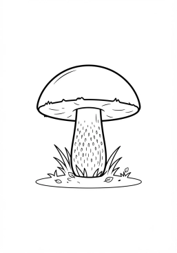 Coloriage Bolet orangé à chapeau roux