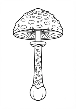 Coloriage Lépiote élevée majestueuse