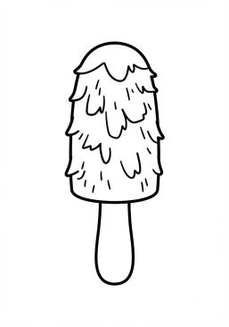 Coloriage Coprin chevelu cylindrique