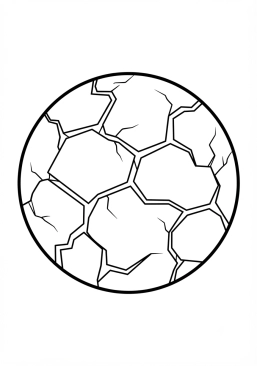 Coloriage Planète à la surface craquelée